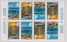 Azerbaijan #Mi494-Mi495 MNH Booklet 2001 Europa CEPT Caviar Seal Oil Crab 715a