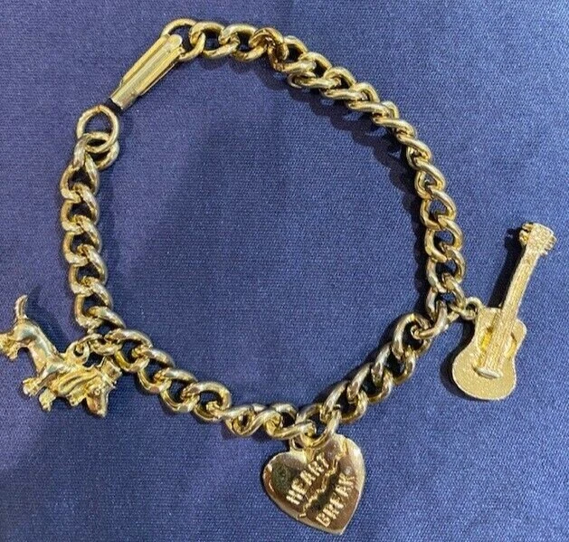 VINTAGE ELVIS PRESLEY CHARM BRACELET eBay