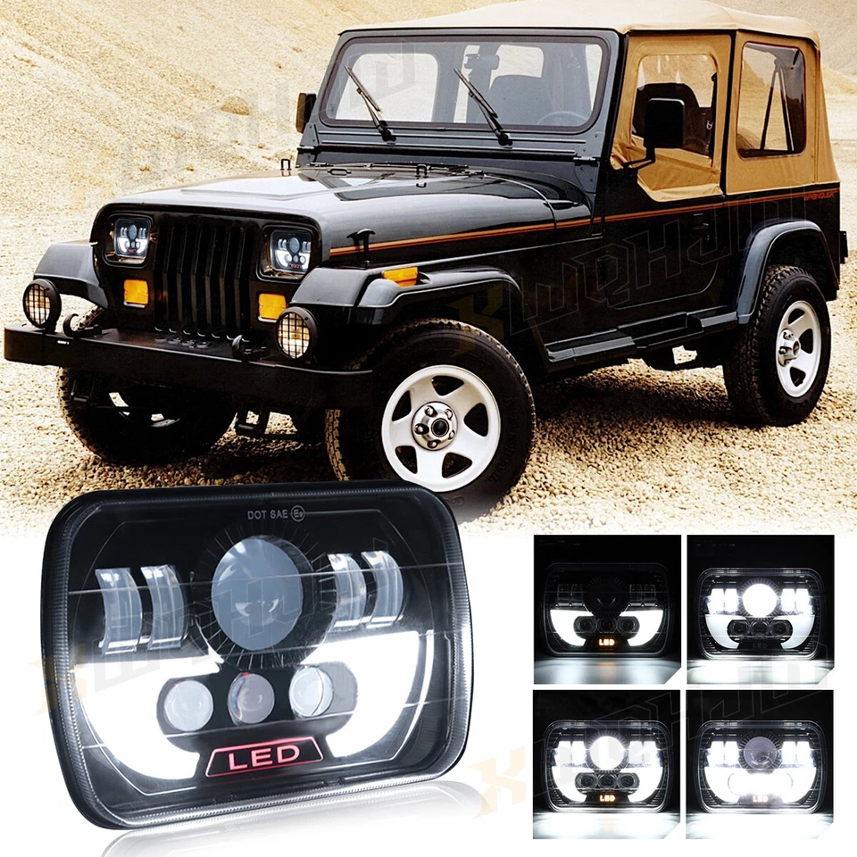 Apto para Ford Fairmont Ranger Bronco E-150 2 piezas 130 W 5x7" 7x6 faros LED sellados Foto 2 de 4