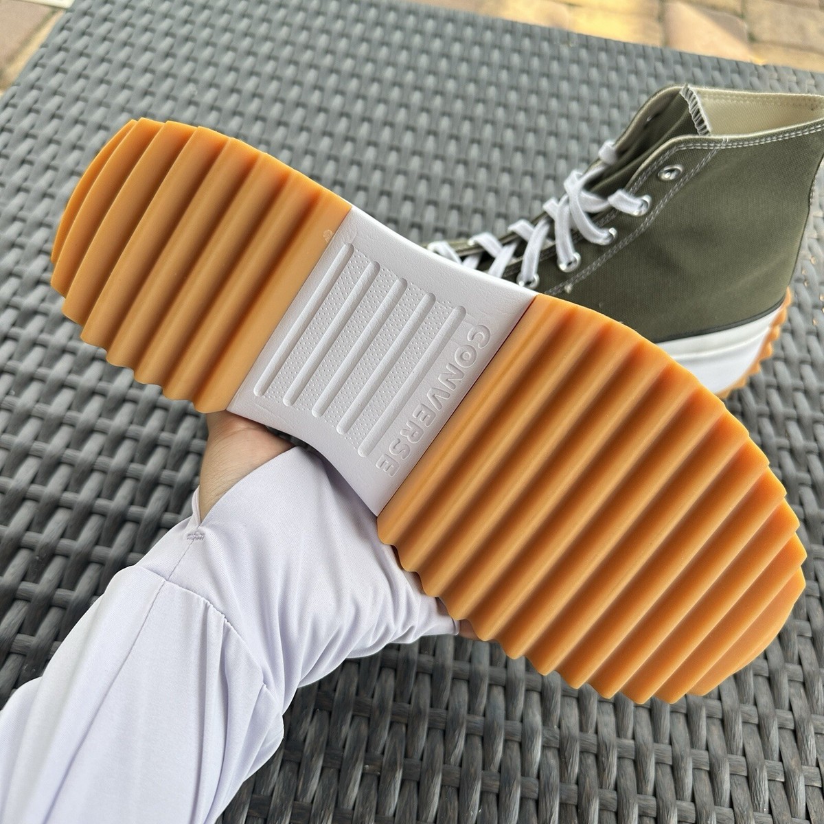 Converse Run Star Hike High Cargo Khaki Men\'s Shoes 171667C Size 11.5 Converse Run Star Hike High Cargo Khaki Men main image 3