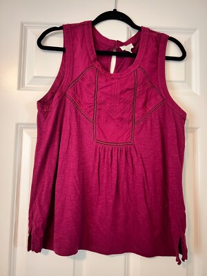 Caslon ~ Cranberry ~ Super Soft ~ Women's Sleeveless Top ~ Size L