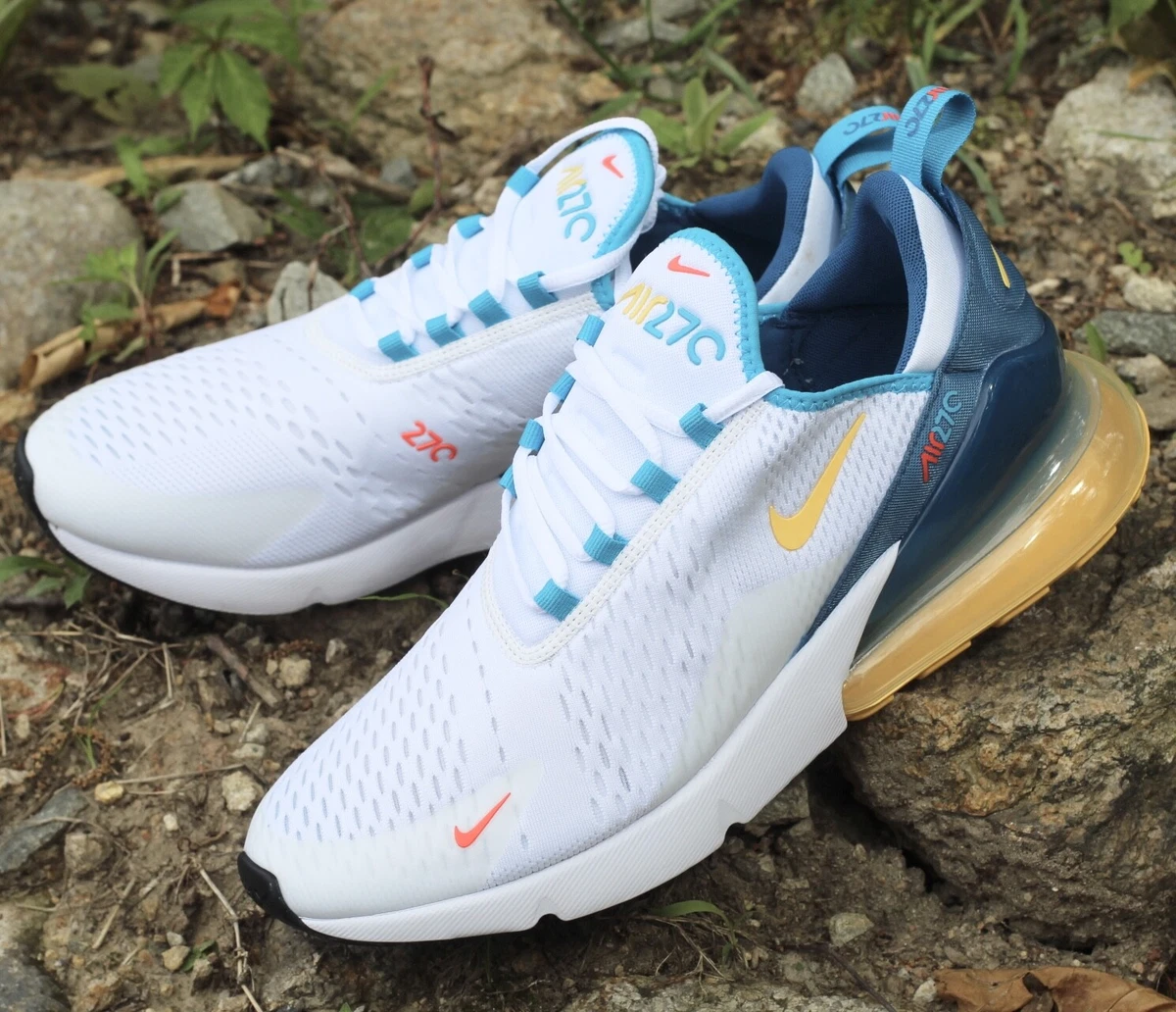 bijeenkomst Sociale wetenschappen vacuüm Nike Air Max 270 Industrial Blue White Orange FJ4000-100 Mens New | eBay