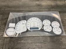 MAC 1999-2002 Chevy GMC SUV White Faced Gauge Face Inner Overlay Cover 100 MPH *