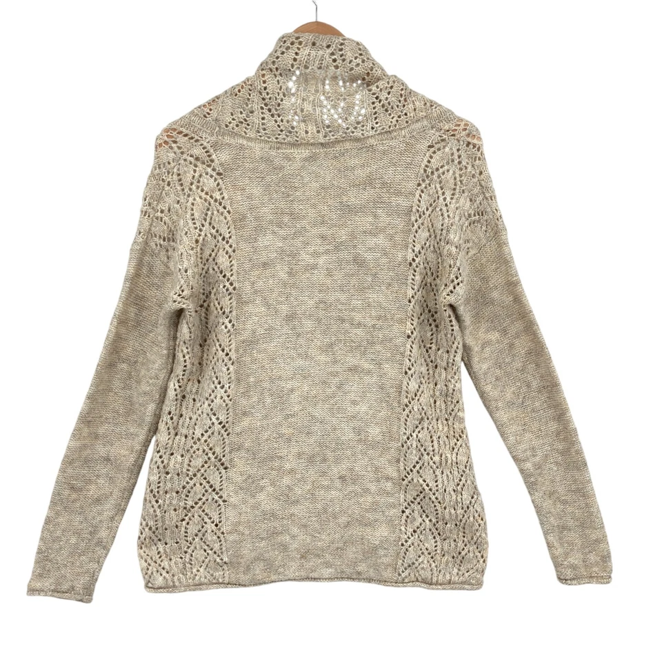 Suéter Royal Robbins Mujer Medio Bronceado Pestañas Tejido Abierto Capucha Cuello Pullover Foto 2 de 4