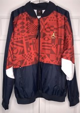 Men's Air Jordan Flight Legacy FIBA Jacket Blue Red White CJ9082-451 NWT Size L
