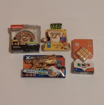 Lot of Zuru Gold miniatures - SpongeBob Rubik s Cube X Shot - 4 Pieces 