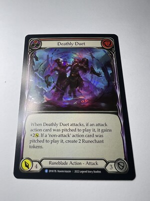 Deathly Duet (Red) Rainbow Foil Flesh and Blood: Dynasty Pack Fresh