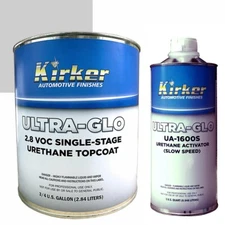0.75 Gallon Kirker Ultra-Glo Car Paint Pure White UA-81030 with Slow Activator