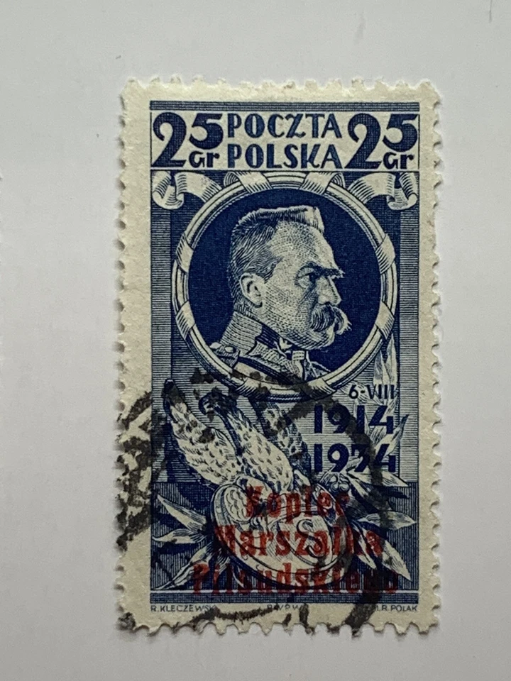 SELLOS DE POLONIA 1935 #292-293 COMO NUEVOS Y USADOS SOBREIMPRESIÓN DE J. PILSUDSKI Foto 2 de 4