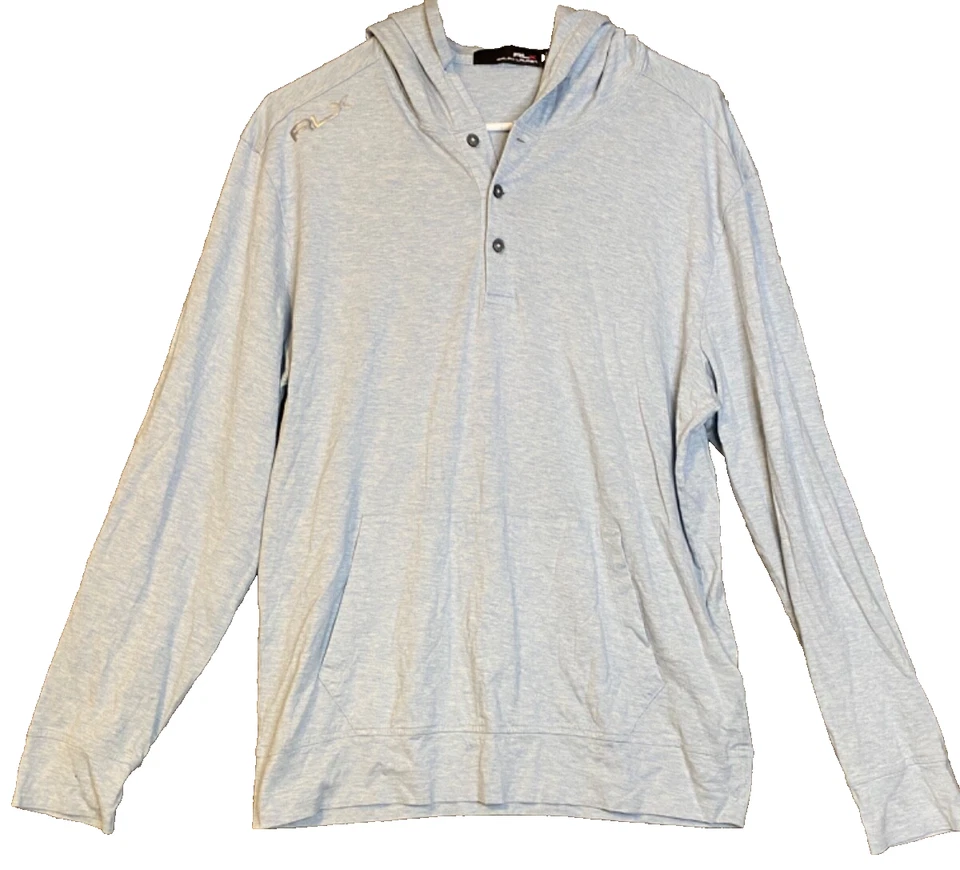 RLX Pullover Camisa Sudadera con Capucha Para Hombres Manga Media Larga Senderismo Gorpcore Azul Claro Foto 2 de 4