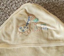 Vintage 'Carters' Hooded Baby Towel Rub a Dub Bath Hood Child of Mine Yellow