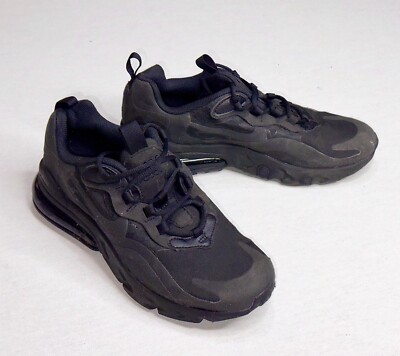 Nike Air Max 270 React Size Youth Running Shoes Triple Black
