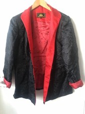 Silk King Chinese Style Black And Red Jacket Unisex