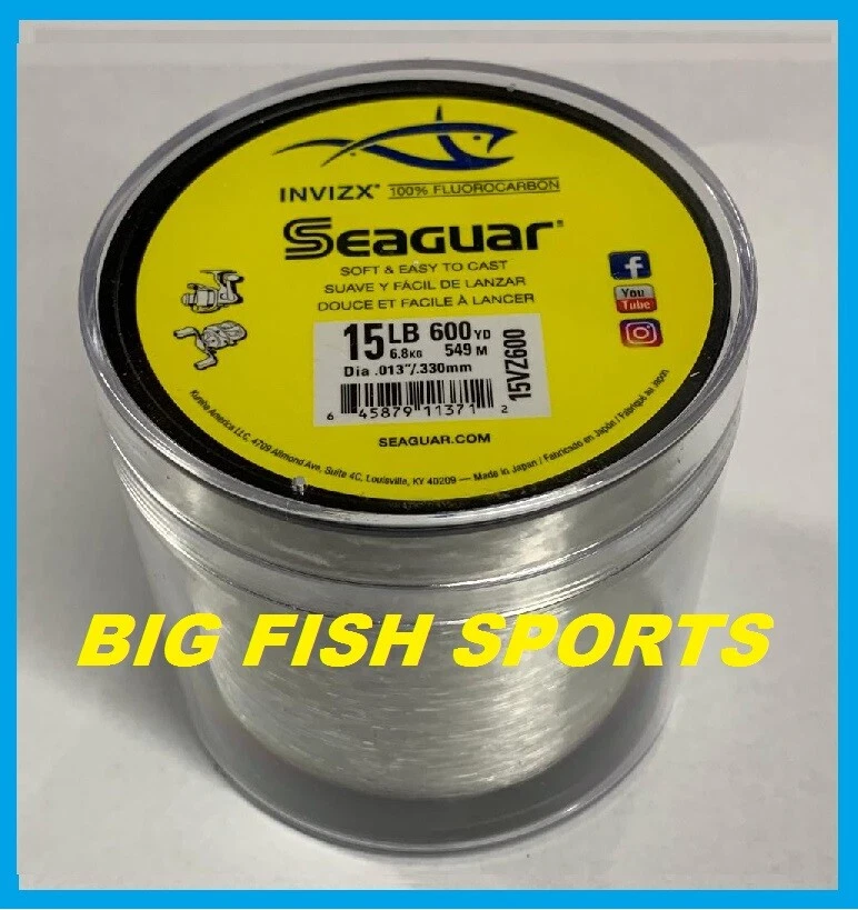 Bobinette Seaguar INVIZX Fluorocarbone 20lb/600yd - Pêche Ligne Basse Visibilité