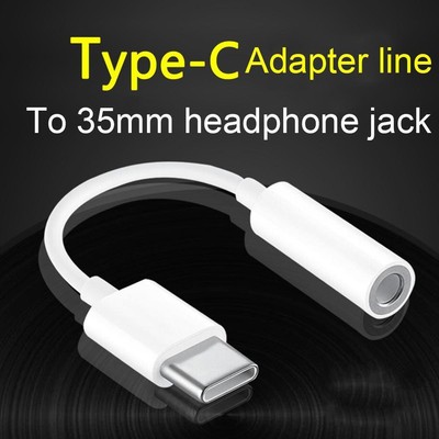 USB-C Type C Adapter Port to 3.5MM Aux Audio Jack Earphone O6K0 Headphone N4O9