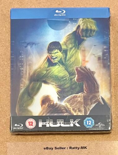 THE INCREDIBLE HULK - UK EXCLUSIVE LENTICULAR BLU RAY STEELBOOK - NEW & SEALED - Picture 1 of 3
