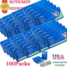 100XDental Ortho Bracets Orthodontic Metal Mini Brace ROTH/MBT 022/018 Mesh Base