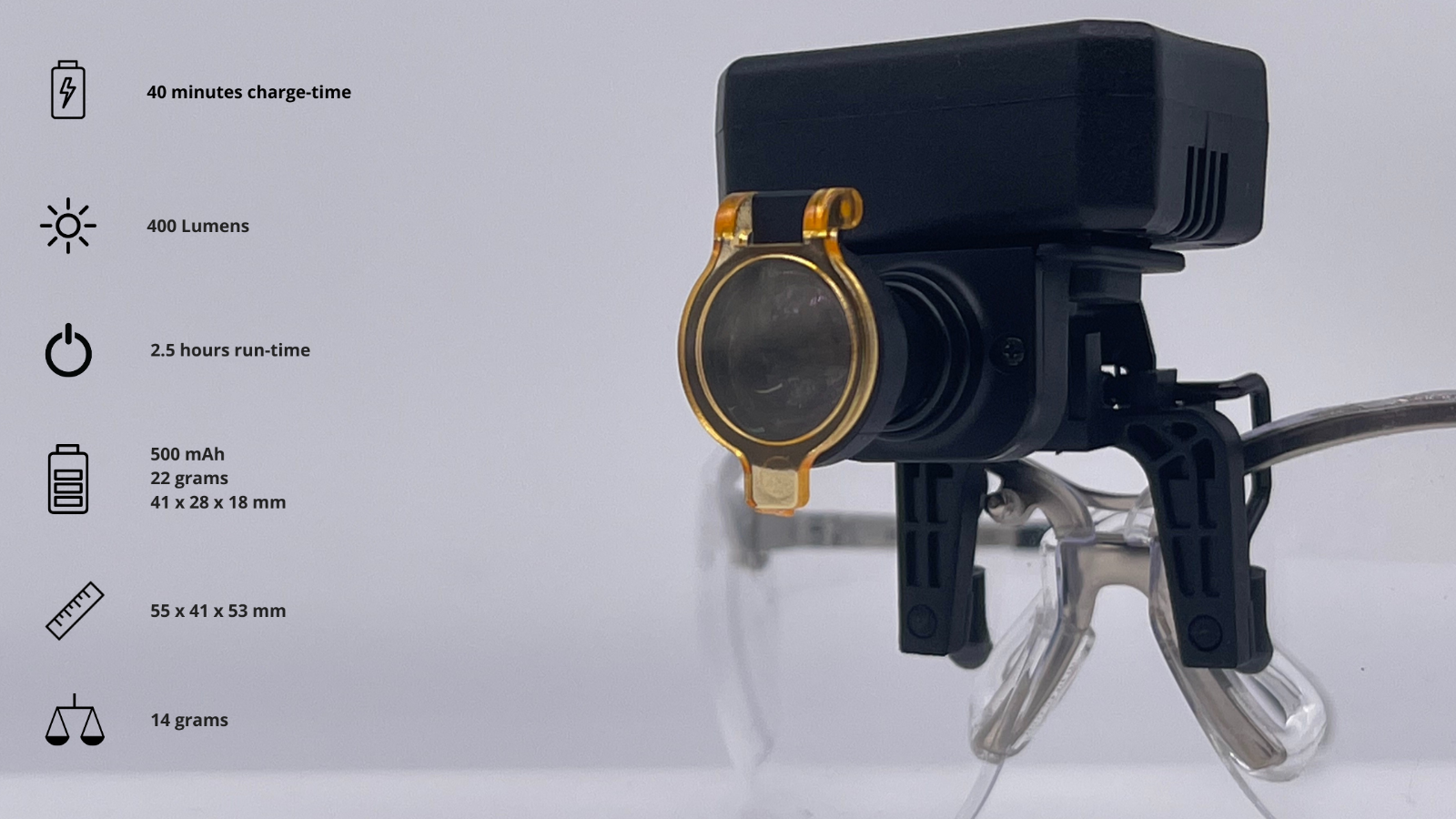 Novae Wireless Mini PRO Dental LED Loupe Headlight surgitel