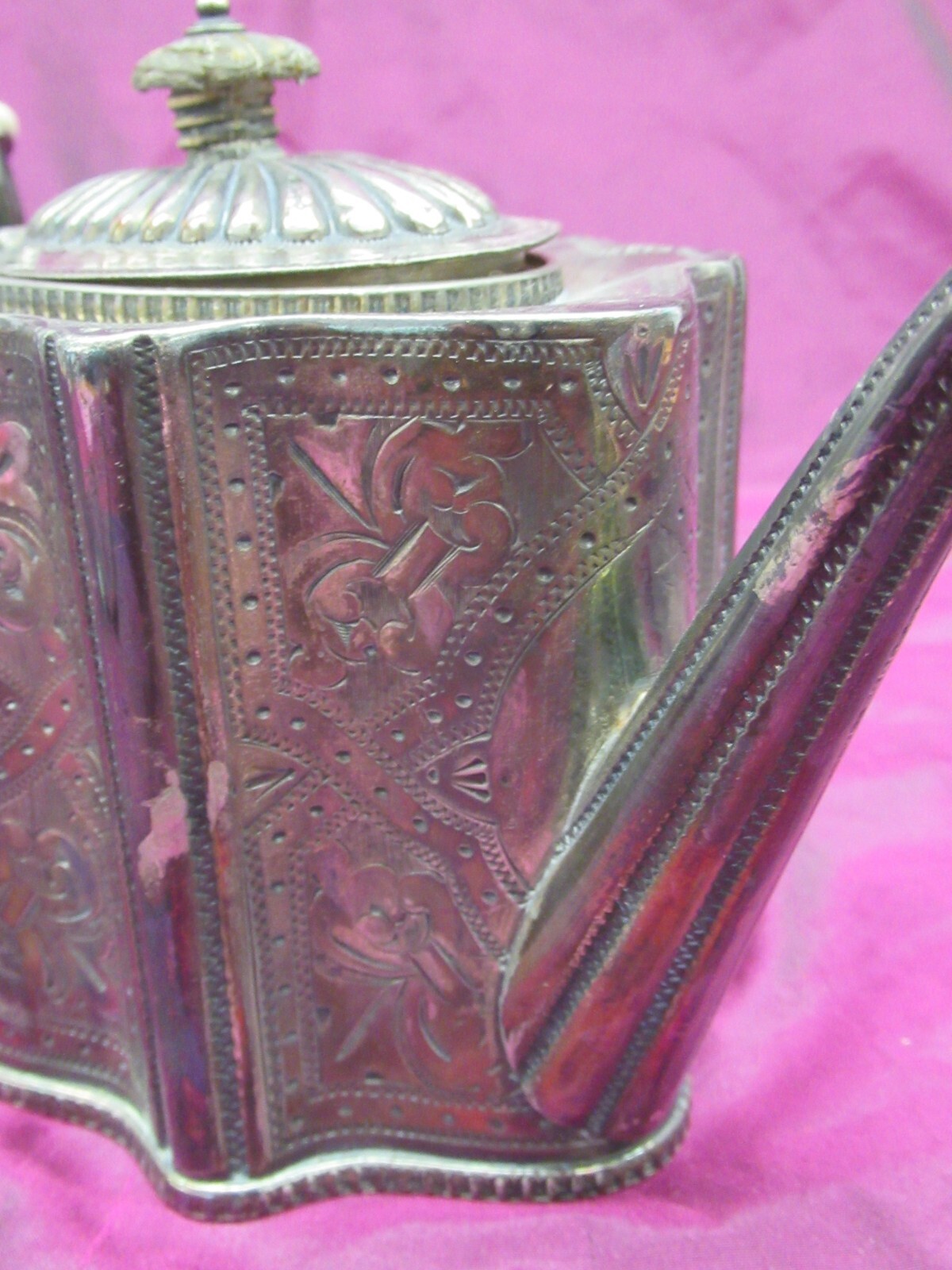 Antique Victorian W Clark & Co 3297 Ornate Silver plate Tea pot eBay