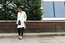 Zara Maglione Vestito Lavorato a Maglia a Coste Taglia Media