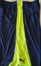 BOYS XL 18/20 NAVY/GREEN FILA TRAINING BASKETBALL SHORTS 2 POCKETS DRAWSTRING