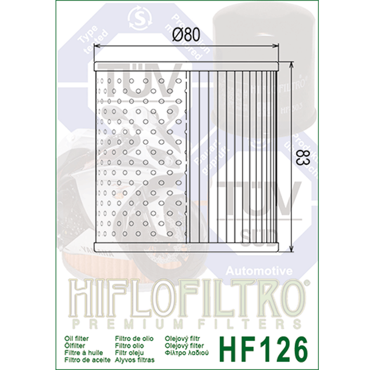 Tい Hiflofiltro HF126 Oil Filter 3 Pack Kawasaki KZ 1300, Z 750