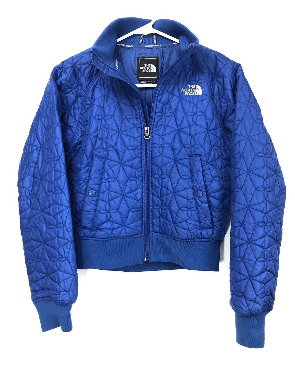 XS Puffer Jacket Quilted Bomber Blue 