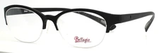 BELLAGIO 681 CO3 Black Womens Semi Cat Eye Half Rim Eyeglasses 52-16-145 B:35