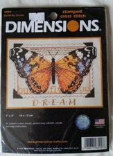 Dimensions Butterfly Dream 6992 Cross Stitch Kit 2004 5" x 7"