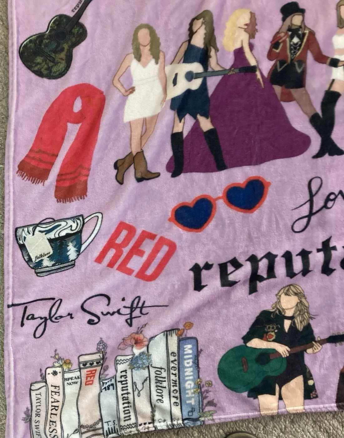 Swift Themed Plush Blanket