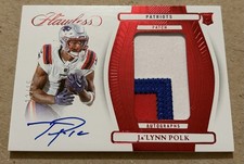 2024 Flawless Ja’Lynn Polk Autograph 3 Color Patch RC 12/15 Washington Patriots
