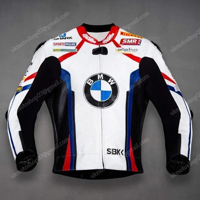 Neue BMW Motorrad Rennlederjacke, Moto Speed Racing biker Rennlederjacke.