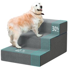 Large Dog Stairs Foam Pet Steps for Tall Beds Couch Anti-Slip 3 Deep Wide