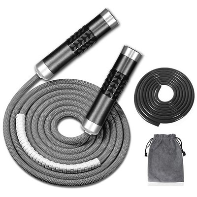 Weighted Jump Rope for Workout Fitness(1LB), Tangle-Free Ball Bearing Rapid S...