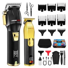 Professional Hair Clippers Set for Men, Cordless Barber Kit for Haircut,