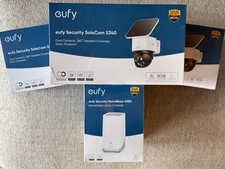 eufy Security SoloCam S340 Solar WiFi 3-Cam BUNDLE... INCLUDES a Homebase 3