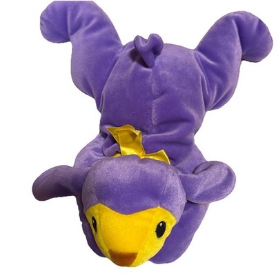 1998 TY Purple & Yellow BaBa Lamb Sheep Pillow Pal Plush Beanie Baby 14''