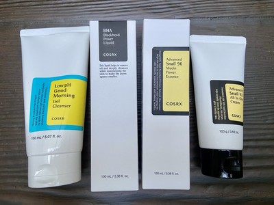 COSRX Lot Cleanser, Blackhead Power, Snail Power Essence, All In One Cream NEW