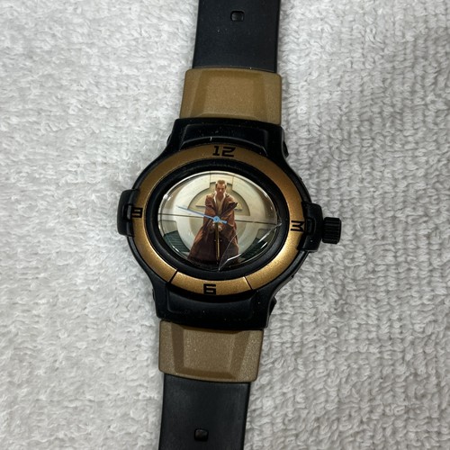 Vintage Star Wars Episode I Watch Qui-Gon Jinn Avon 1999 Gold Black Jedi Action - Picture 2 of 9