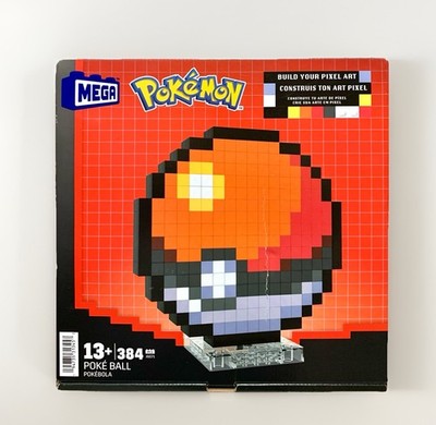 NEW (Other) Mega Blok Pokémon Classic Poké Ball 384pc Pixel Art Building Toy Set