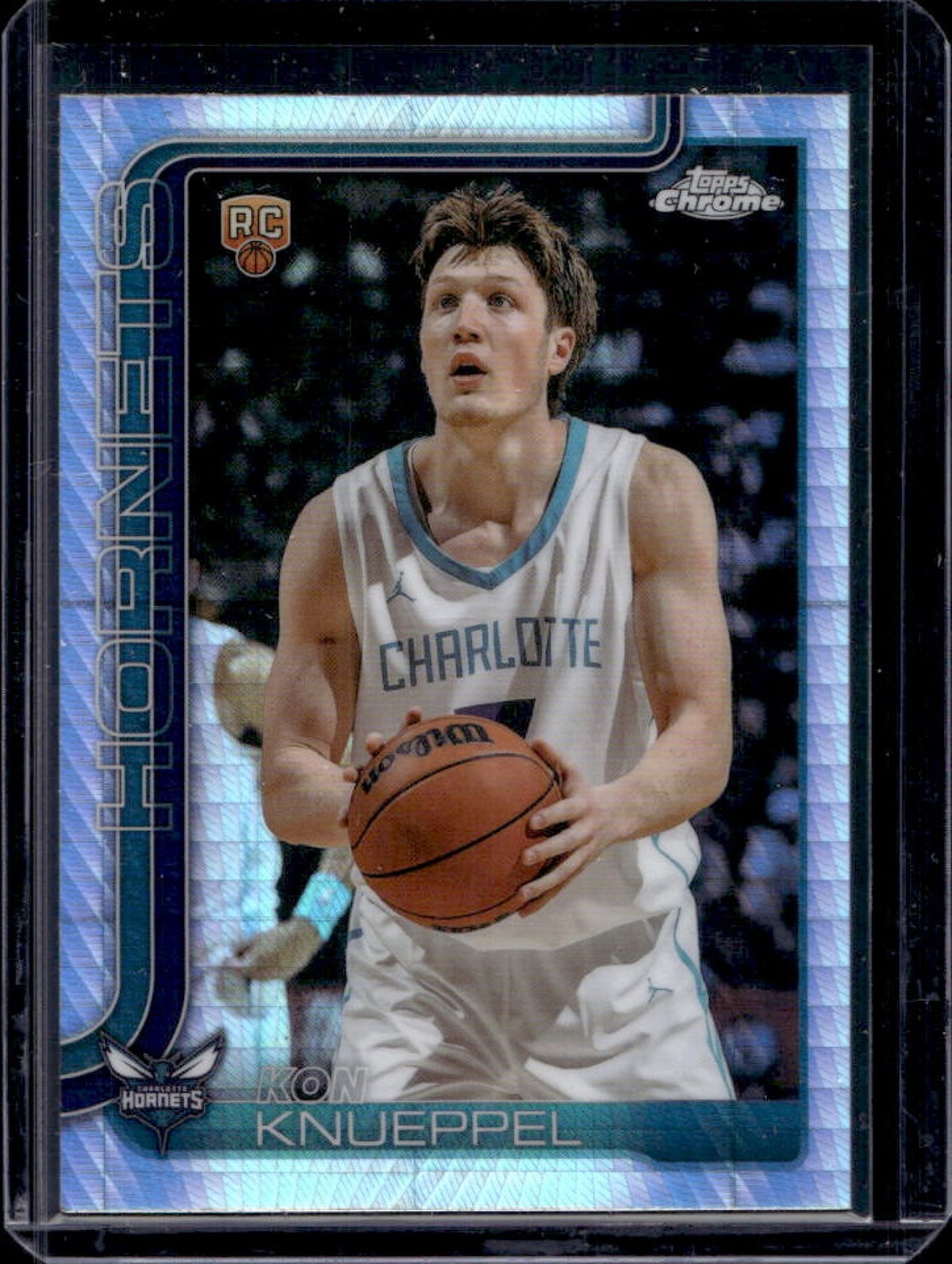 2025-26 Topps Chrome Kon Knueppel RC Prism Refractor Rookie #254 Hornets