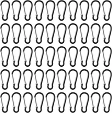 100Pcs Aluminum Carabiner Spring Clip Hook Keychain Buckle Pack Bulk for Camping