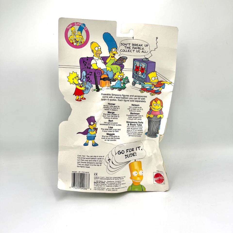 Los Simpson - Maggie "5 pensamientos para chupar" - Mattel 1990 - Nuevo en caja - ¡LEER! Foto 2 de 4