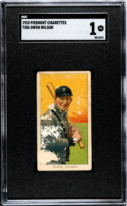 1909 T206 CHIEF WILSON NNO POOR PIEDMONT 350 SGC 1 BASEBALL PITTSBURGH PIRATES