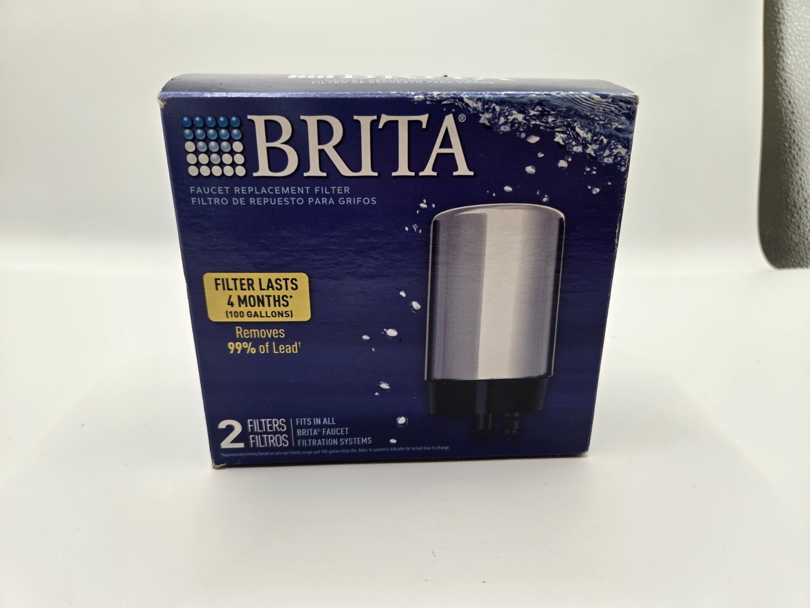 NEW BRITA Faucet Elite Chrome Replacement Filter 2-Pack Remo