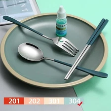 Tableware Portable Cutlery Set Dinnerware Set Stainless Steel Travel Flatware (