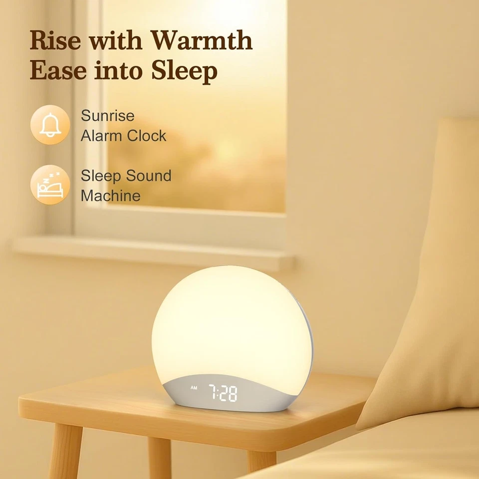 Sleep Sound Machine with Sunrise Alarm Clock & Night Light - Image 4 of 4