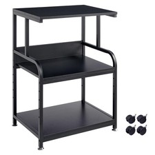 Fannova 3 Tier Printer Table Stand with Height Adjustable Storage Shelf Rol...
