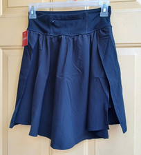 NWT SPANX Get Moving Contour Slit Skort Very Black Pickleball Tennis Golf XS