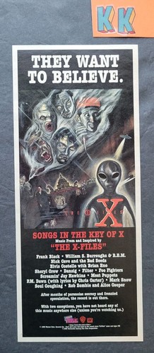 The X-Files Songs In The Key Of X Album Promo Print Advertisement 1996